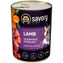 Влажный корм Savory для стерилизованных котов с ягненком 400 г (30730): Тип Влажный корм