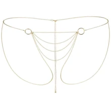 Цепочка-трусики Bijoux Indiscrets Magnifique Bikini Chain – Gold, украшение для тела: Для кого Для женщин