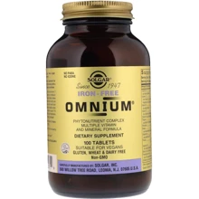 Solgar Omnium Multiple Vitamin and Mineral Formula Iron-Free 100 Tablets: Тип Мультивитамины