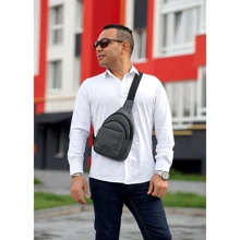 Чоловіча сумка-слінг Sambag Brooklyn 0SH темно-сіра (83111009m): Стать Мужской