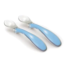 Набір силіконових ложечок для годування Nuvita Easy Eating 6м+ 2 шт. блакитний (NV8480COOLBLUE): Матеріал силикон