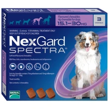 Таблетки Merial NexGard Spectra 4 г от блох, клещей и гельминтов Afoxolaner/milbemicin oxime 75mg/15mg 1х3 шт. 15-30 кг: Тип Таблетки