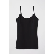 Майка H&M 1087755 M черная: Состав Хлопок, Эластан