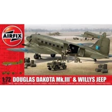 Военно-транспортный Airfix самолет Douglas Dakota MkIII с автомобилем Willys: Производитель Airfix