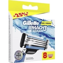 Gillette Mach3 Start Сменные кассеты для бритья 8 шт.: Вид Сменные кассеты