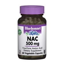 Bluebonnet Nutrition NAC (N-Ацетил-L-Цистеин) 500 mg 60 caps: Тип N-ацетилцистеин