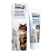 Фітопаста AnimAll VetLine Malt Fitopas для виведення вовни для котів 25 мл: Вид Паста