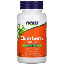 Now Foods Elderberry Бузина 500 мг 60 растительных капсул: Форма выпуска Капсулы