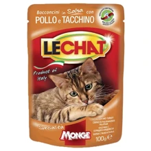Влажный корм Monge Wet LC Cat Adult для кошек в соусе с курицей и индейкой 100 г (70001366): Тип Влажный корм