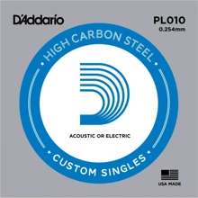 Струна для гитар Струна D`ADDARIO PL010 Plain Steel 010: Тип Струна
