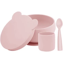 Набір для годування MinikOiOi BLW Set I (Pinky Pink) силіконовий (101070055): Матеріал силикон