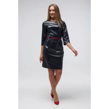 Платье FLFashion Агния ТПА 2685 42 черное повседневное до середины бедра: Состав Полиэстер