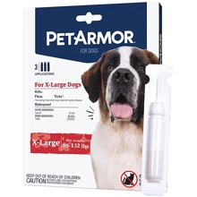 Капли от блох, клещей, вшей для собак PetArmor X-Large от 40-60 кг 3х4.02 мл (58437). Цена за 1 пипетку. Продажа упаковкой/3 пипетки.: Тип Капли