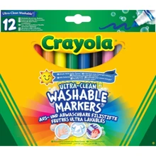 Набір фломастерів CRAYOLA ultra-clean washable Широка лінія 12 шт (256349.012): Тип Смываемые