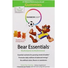 Rainbow Light Bear Essentials Multivitamin & Multimineral 30x3 Packets Strawberry Lemon & Orange Flavors (RLT-12002): Тип мультивітаміни