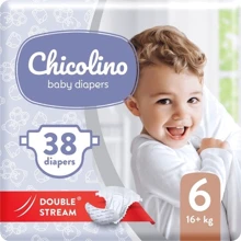 Chicolino підгузники дитячі 6 (16+ кг) 38шт JUMBO: Тип Підгузки
