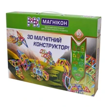 Магнитный конструктор Магнікон, 65 деталей, DINO (MK-65): Количество деталей, шт. 65
