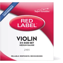 Набор скрипичных струн D'addario Super Sensitive 2105 Red Label Violin String Set - 3/4 Size: Назначение Для скрипки