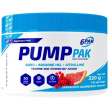 Предтренировочный комплекс 6PAK Nutrition Pump Pak 320 g /100 servings/ Grapefruit-raspberry: Тип Комплекс до тренировки