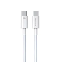 Кабель WK Cable USB-C to USB-C Super Fast Charging Cable PD 100W White (WDC-182): Тип USB-C - USB-C