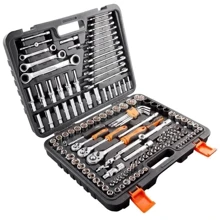 Набор инструментов Neo Tools 10-210 (150 ед., 1/2", 1/4", торцевые головки, ключи, кейс): Назначение набора универсальный