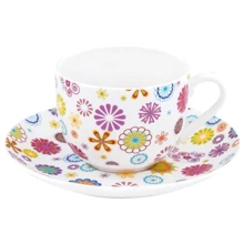 Чашка із блюдцем Krauff Blumen 100 мл (21-244-015): Тип Чашка c блюдцем
