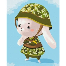 Картина по номерам Brushme Зайчик из ВСУ © Екатерина Валерьева 40х50 см (BS53157): Производитель Brushme