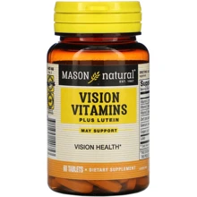 Mason Natural Vision Vitamins Plus Lutein Вітаміни для очей плюс лютеїн 60 таблеток: Форма випуску Таблетки