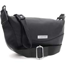 Жіноча сумка через плече Borsa Leather чорна (K12242bl-black): Стать Женский