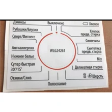 Наклейка з меню Bosch WAN2006TPL: Призначення Для пральних машин