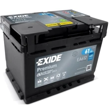 Exide Premium 6СТ-61 Н Євро (EA612): Ємність, Ач 61