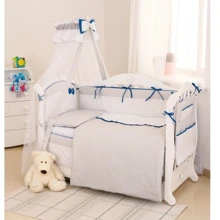 Постельный комплект 8 эл. Twins Premium Starlet 4028-P-024, dark blue, синий: Тип постельный комплект