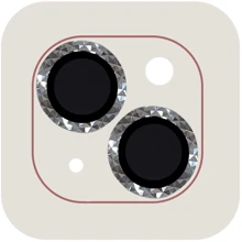 Защитное стекло для iPhone Epik Metal Shine Silver for Camera iPhone 15 / 15 Plus: Тип защиты экрана на камеру