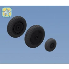 Колеса Northstar Models для Focke-Wulf 190 A/F/G, пізній, диск з гумою Dunlop (ранній) NS32032-a: Виробник Northstar Models