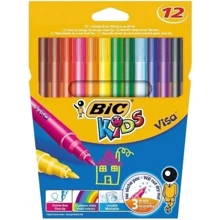 Фломастери BIC Visa 12 кольорів 12 шт (3270220002758): Тип Cтандарт