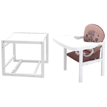 Стульчик-трансформер Babyroom Винни-240 Мишка с чашкой белый/капучино-шоколад (626041): Тип трансформер