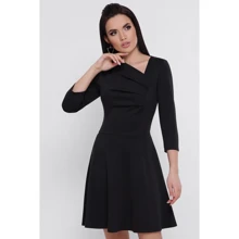 Платье FashionUp PL-1751B 44 черное повседневное до середины бедра: Состав Вискоза, Эластан