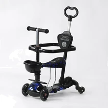 Самокат 5в1 Best Scooter черный (LS-03369): Количество колес 4