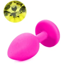 Силиконовая анальная пробка с кристаллом Silicon Pink 08 ( размер S ), SKN-SIL-PINK 08: Для кого Унисекс