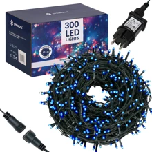 Гирлянда Springos уличная 15 м 300 LED голубая (CL0323): Тип Линейная