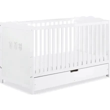 Дитяче ліжечко Klups Marsell 140х70 см з ящиком та перегородкою біле: Тип классическая
