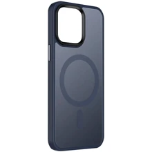 Чехол для iPhone Mobile Case TPU+PC Metal Buttons with MagSafe Colorful Blue for iPhone 15: Цвет синий