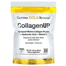 California Gold Nutrition, CollagenUP, Marine Hydrolyzed Collagen + Hyaluronic Acid + Vitamin C, Unflavored, 7.26 oz (206 g) (CGN01033): Тип колаген