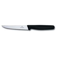 Кухонний ніж Victorinox Steak хвиль. з чорною ручкою 11см (5.1233.20): Лезо нержавіюча сталь