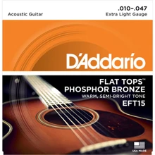 Струна для гитар Струны D`ADDARIO EFT15 FLAT TOPS EXTRA LIGHT 10-47: Тип Комплект струн