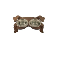 Миски на подставке Lucky Pet Dog 2x200 мл 32x19x8 см коричневые (4820224213583): Тип Миски