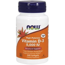 Now Foods Vitamin D-3 5,000 IU Softgels 240 caps: Тип Витамин D