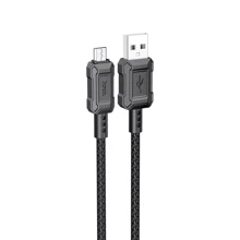 Кабель Hoco USB Cable to MicroUSB X94 Leader 2.4A 1m Black: Тип USB Cable - microUSB