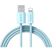 Кабель Romoss USB Cable to Lightning CB1234G 2.4A 1m Blue (CB1234G-621-727H): Тип USB Cable - Lightning