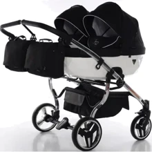 Универсальная коляска для двойни 2 в 1 Junama Diamond S-line Duo 03, черный (JD-SL-DUO-03): Тип коляски Коляска для двойни